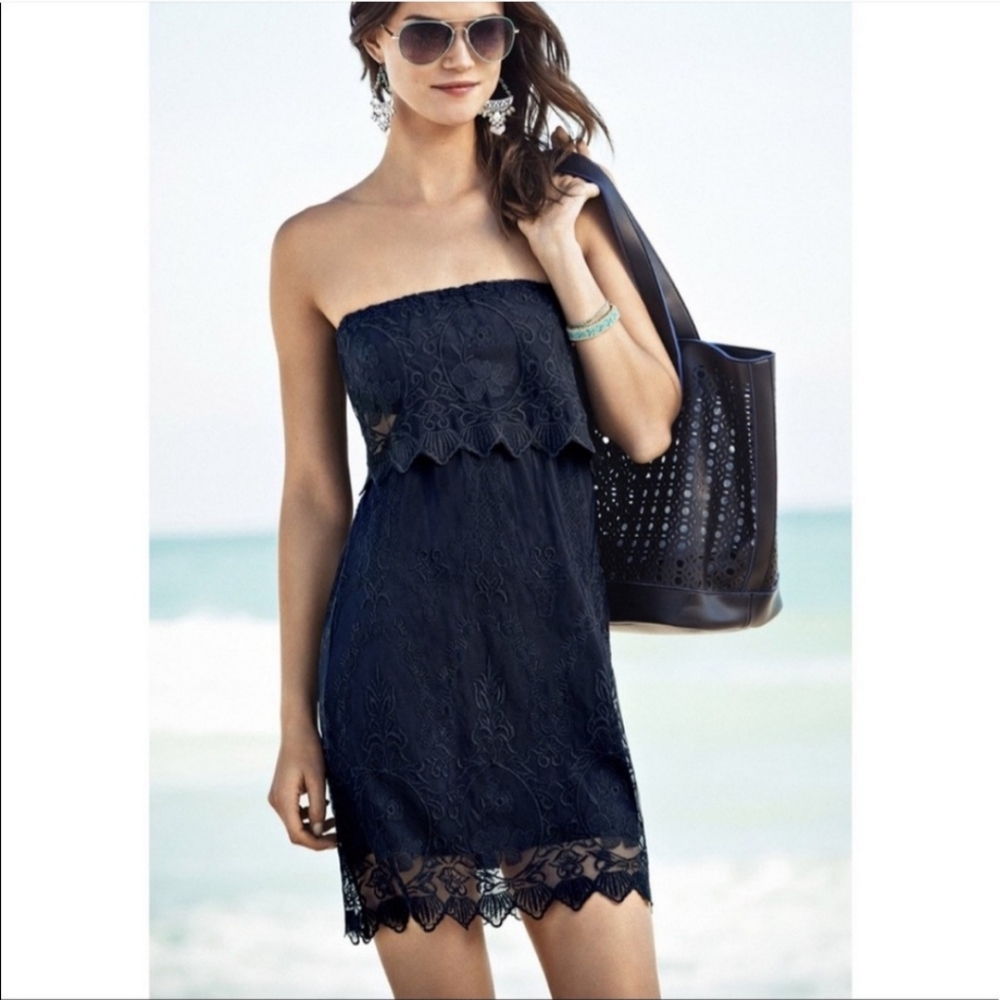 Express off the shoulders lace black dress. Size Small